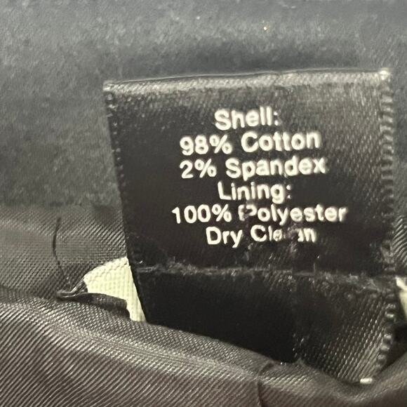 Ann Taylor Size 12 Black Cotton Blend 2 Button Blazer Jacket Career Wear - Picture 7 of 7